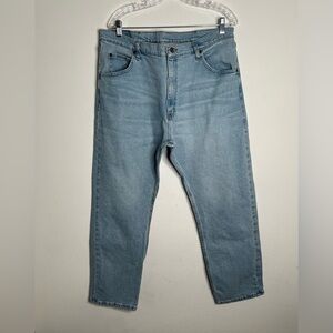 Wrangler Regular Fit Straight Leg Jeans Men’s 38X30 Light Blue Cottonblend